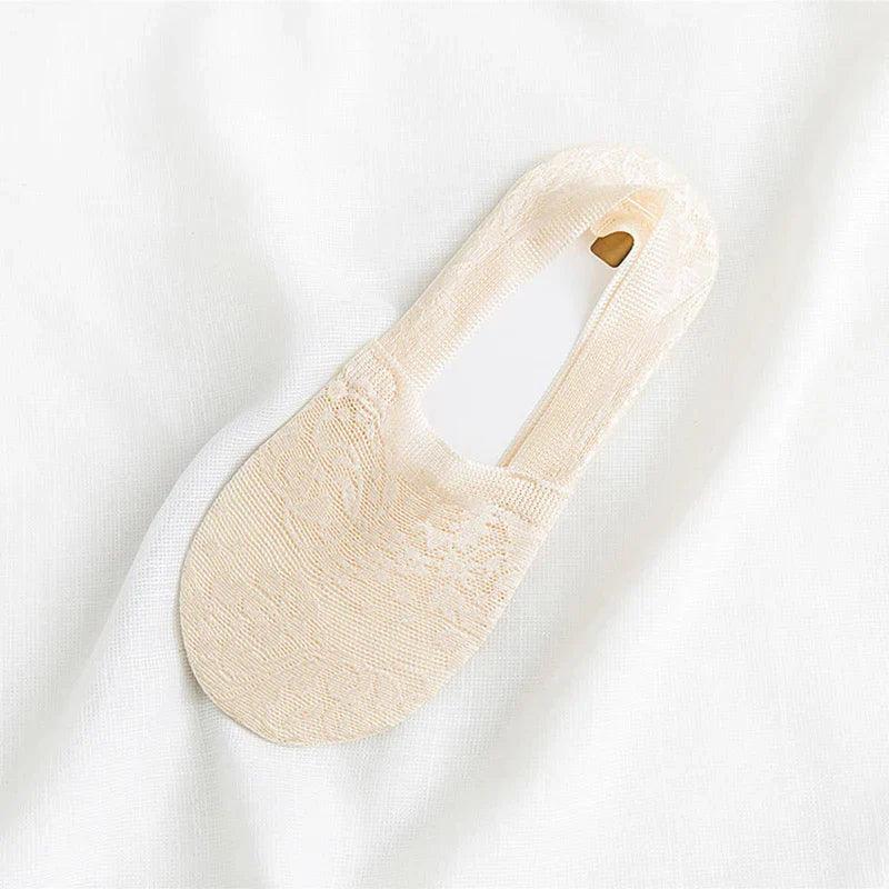 Heidi-Mode | Damen Bestseller Spitze Blume Antiskid Knöchelsocken