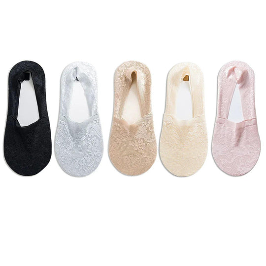 Heidi-Mode | Damen Bestseller Spitze Blume Antiskid Knöchelsocken