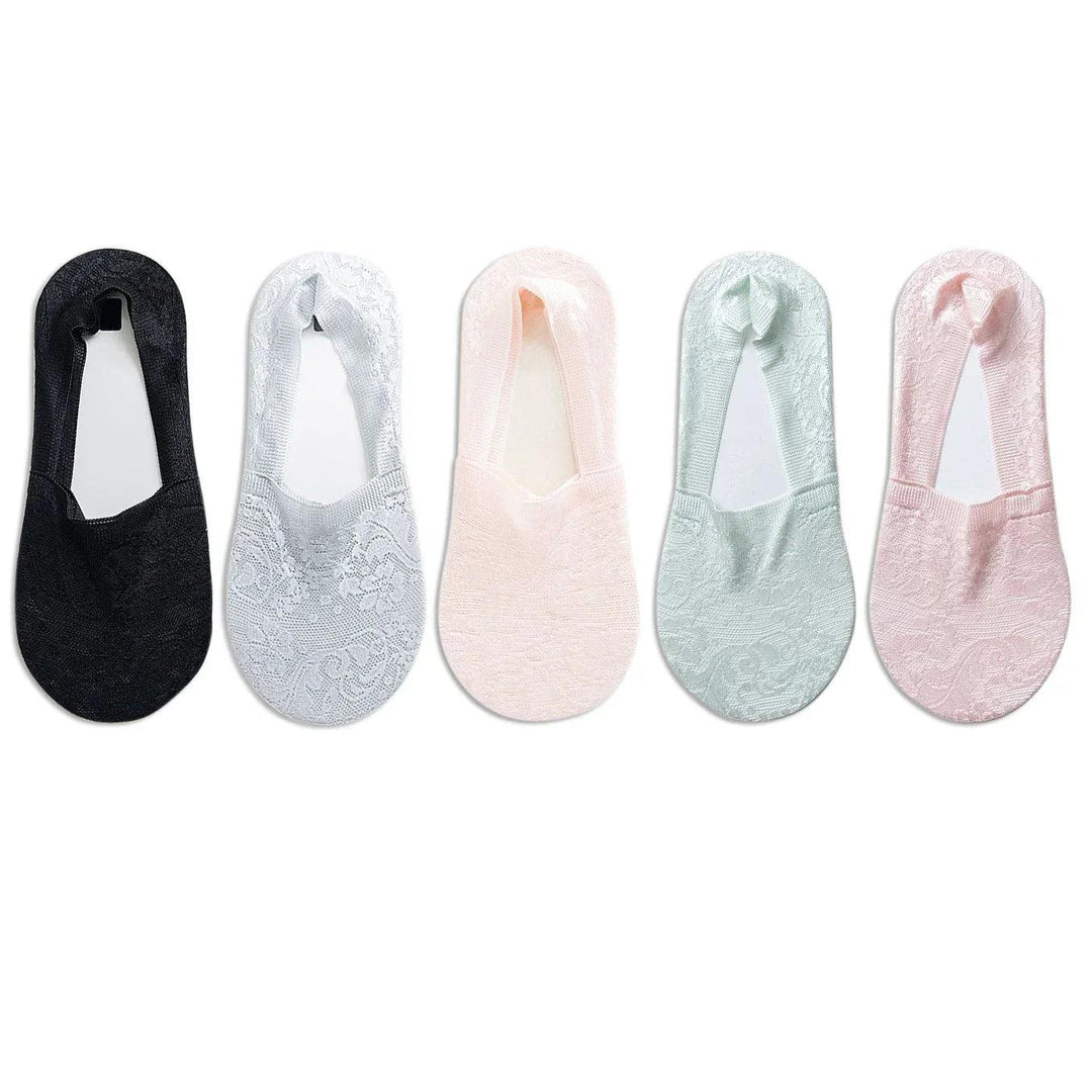 Heidi-Mode | Damen Bestseller Spitze Blume Antiskid Knöchelsocken