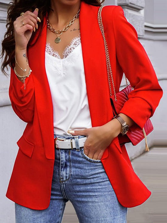 Heidi-Mode | Damen Blazer Ol Professionell Slim Langarm Blazer