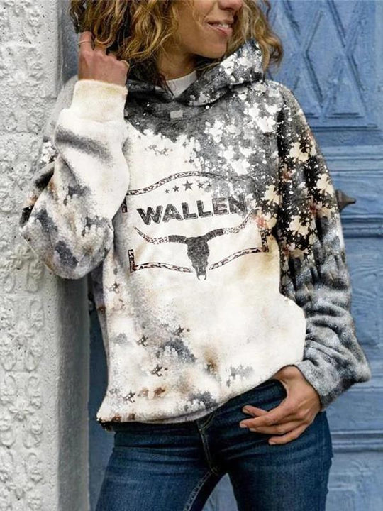 Heidi-Mode | Damen Sweatshirts Druck Landschaft Lose Lange Ärmel Sweatshirt