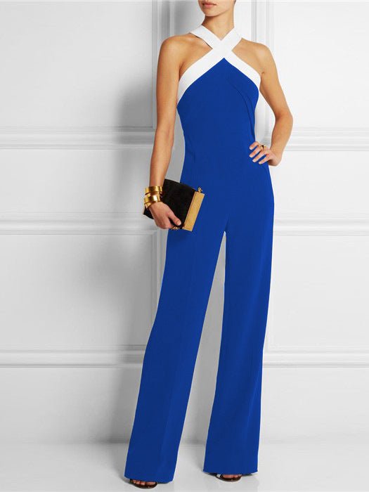 Heidi-Mode | Frauen Jumpsuits Crossover Bare Back Ärmellos Jumpsuit