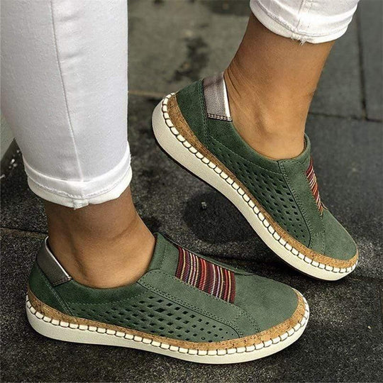Heidi-Mode | Damen Atmungsaktive Slip-On Hallux Schuhe