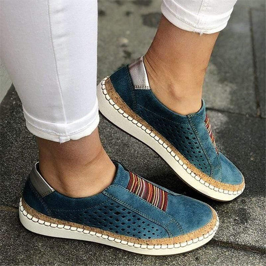 Heidi-Mode | Damen Atmungsaktive Slip-On Hallux Schuhe