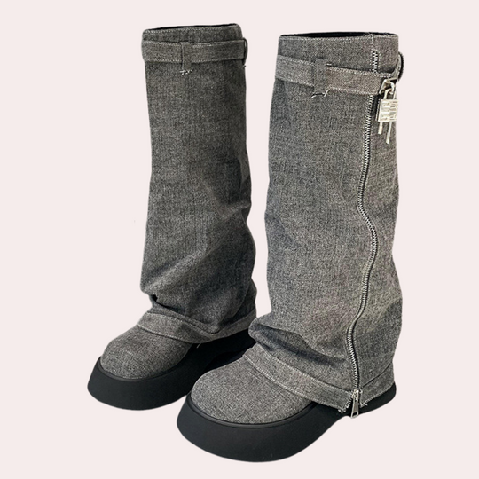 Heidi-Mode | Moderne Jeans Stiefel für Damen Stil und Komfort!