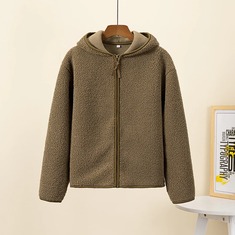 Heidi-Mode | Mit Kapuze, Reißverschluss Und Weichem Sherpa-Stoff, Fleece-Weste Damen