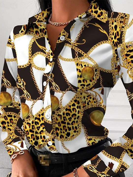 Heidi-Mode | Schicke Damenbluse mit Goldenen Details