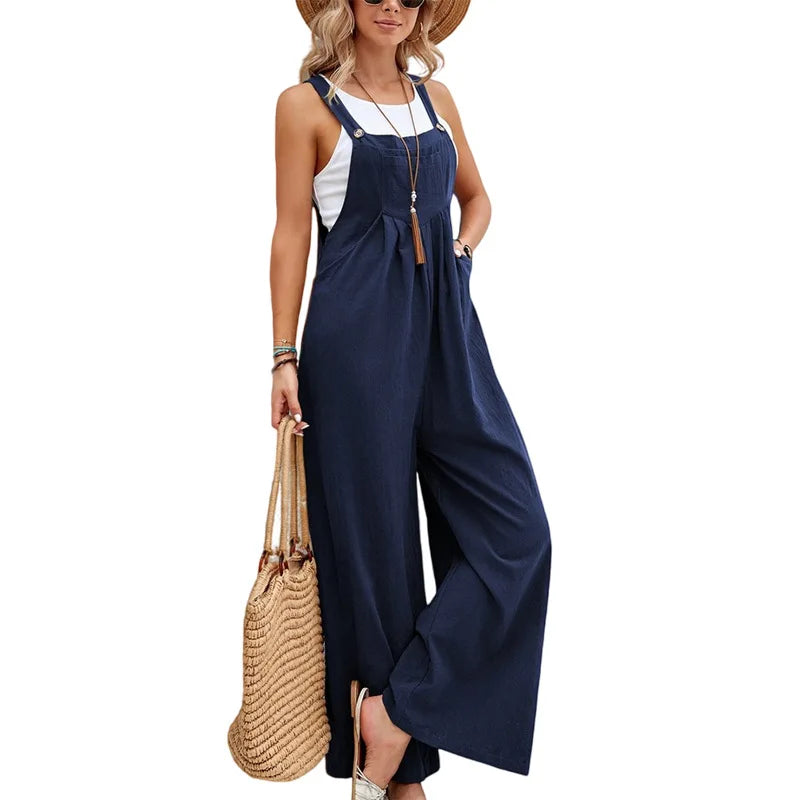 Heidi-Mode | Ärmellose Latzhose Casual Jumpsuit