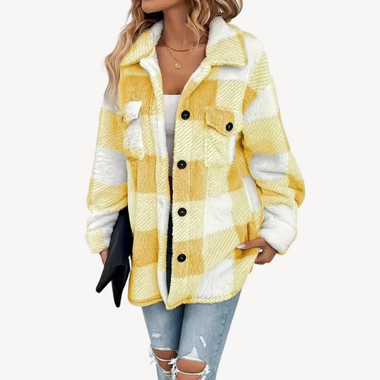 Heidi-Mode | Karo Fleecejacke für Damen