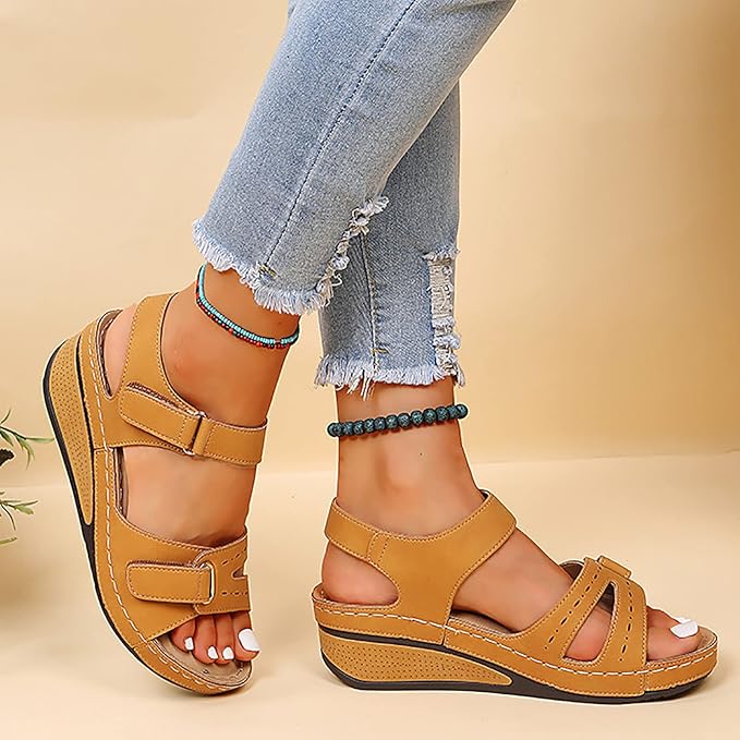 Heidi-Mode | Moderne Damen-Sandalen Komfortable, Rutschfeste Sandalen Zum Gehen & Modesandalen mit Verstellbaren