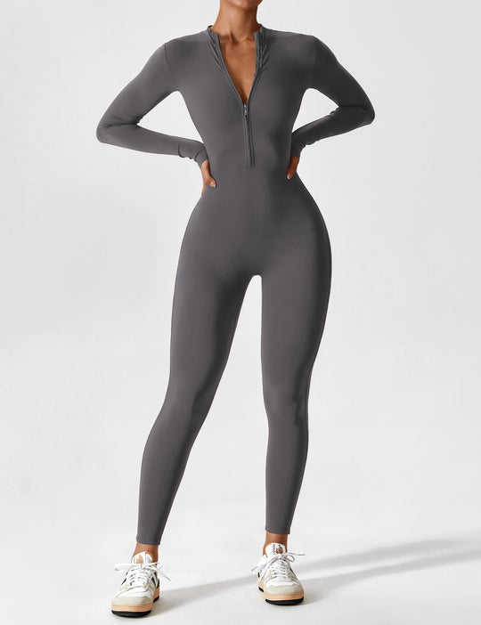Heidi-Mode - Schicker Herbst-Overall mit Stehkragen und Reißverschluss für Frauen