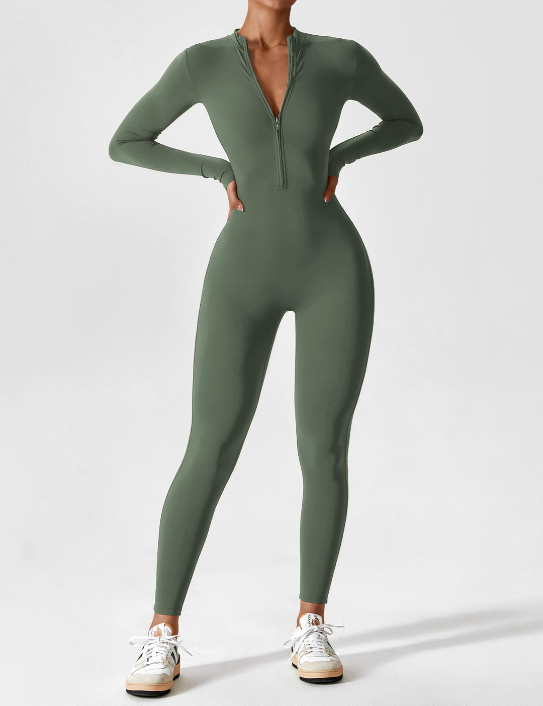Heidi-Mode - Schicker Herbst-Overall mit Stehkragen und Reißverschluss für Frauen