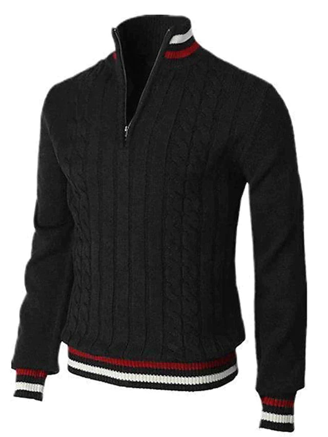 Heidi-Mode Stylischer Zip Up Herren Pullover