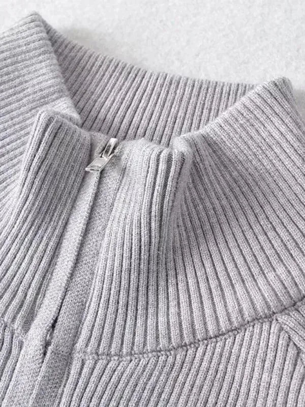 Heidi-Mode | Gestreifter Strickjacke Pullover