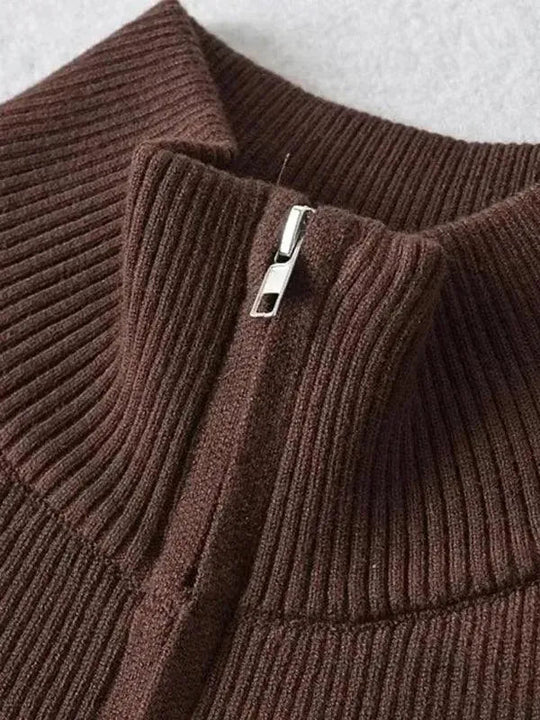 Heidi-Mode | Gestreifter Strickjacke Pullover