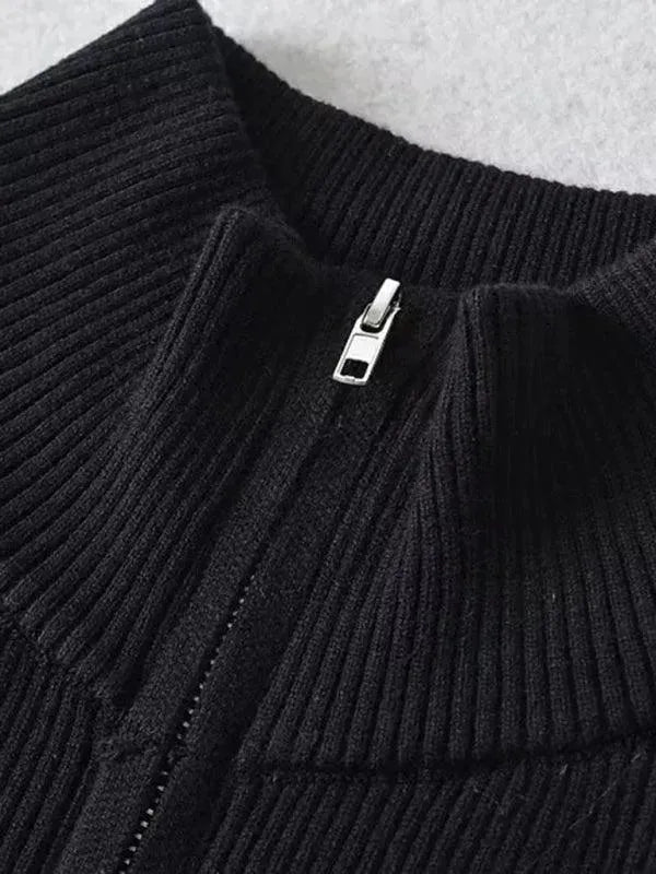 Heidi-Mode | Gestreifter Strickjacke Pullover