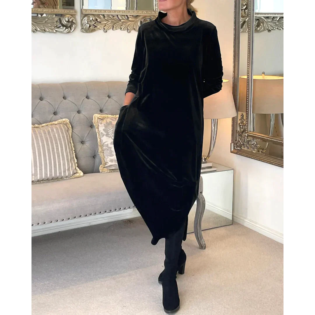 Rachel | Langes Kleid aus Samt
