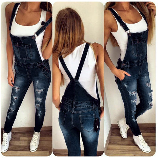 Heidi | Zerrissener Denim-Overall : Frauen Stil 2024