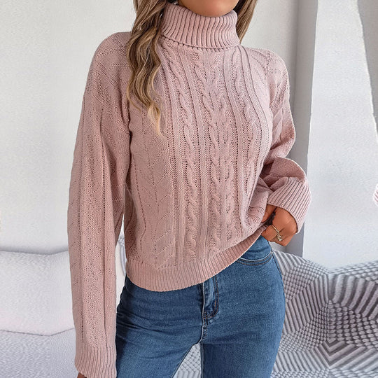 Mia | Trendiger Twists Rollkragenpullover