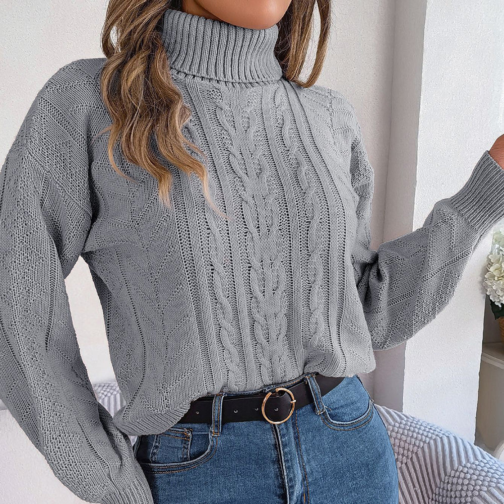 Mia | Trendiger Twists Rollkragenpullover