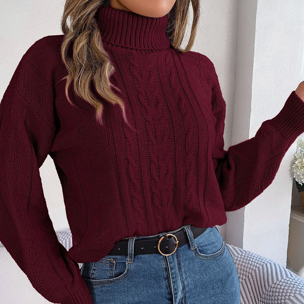 Mia | Trendiger Twists Rollkragenpullover