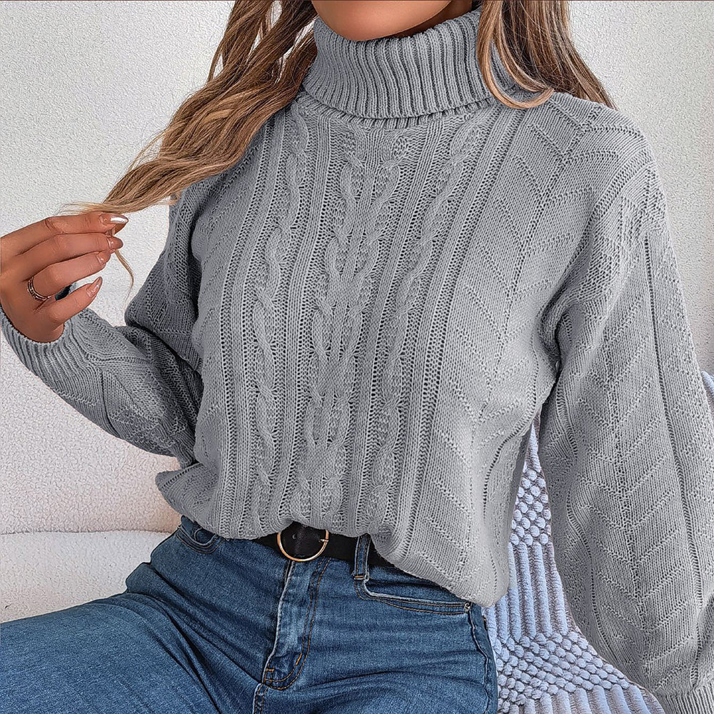 Mia | Trendiger Twists Rollkragenpullover