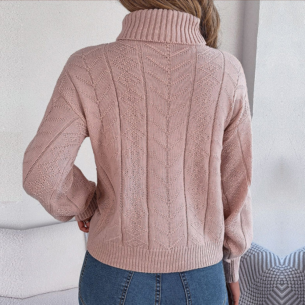 Mia | Trendiger Twists Rollkragenpullover