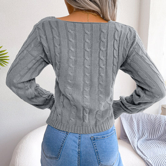 Marcellina | Twist-Pullover mit V-Ausschnitt