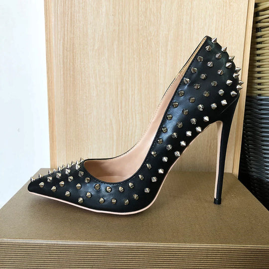 Iris | Silberne Spikes Stiletto Heels