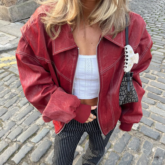 Lovely | Übergroße Lederjacke