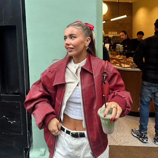 Lovely | Übergroße Lederjacke