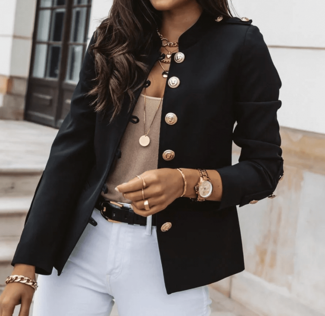 OLIVIA - Stylische Jacke für den Herbst - München Mode - Weiß - XS - OLIVIA - Stylische Jacke für den Herbst